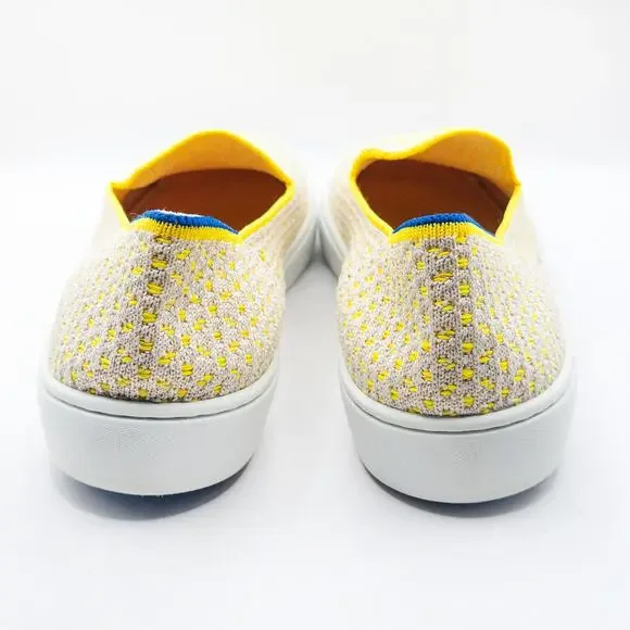 Rothys The Sneaker Yellow Knit Slip On Size 9 Clean Girl Pastel - Picture 5 of 7